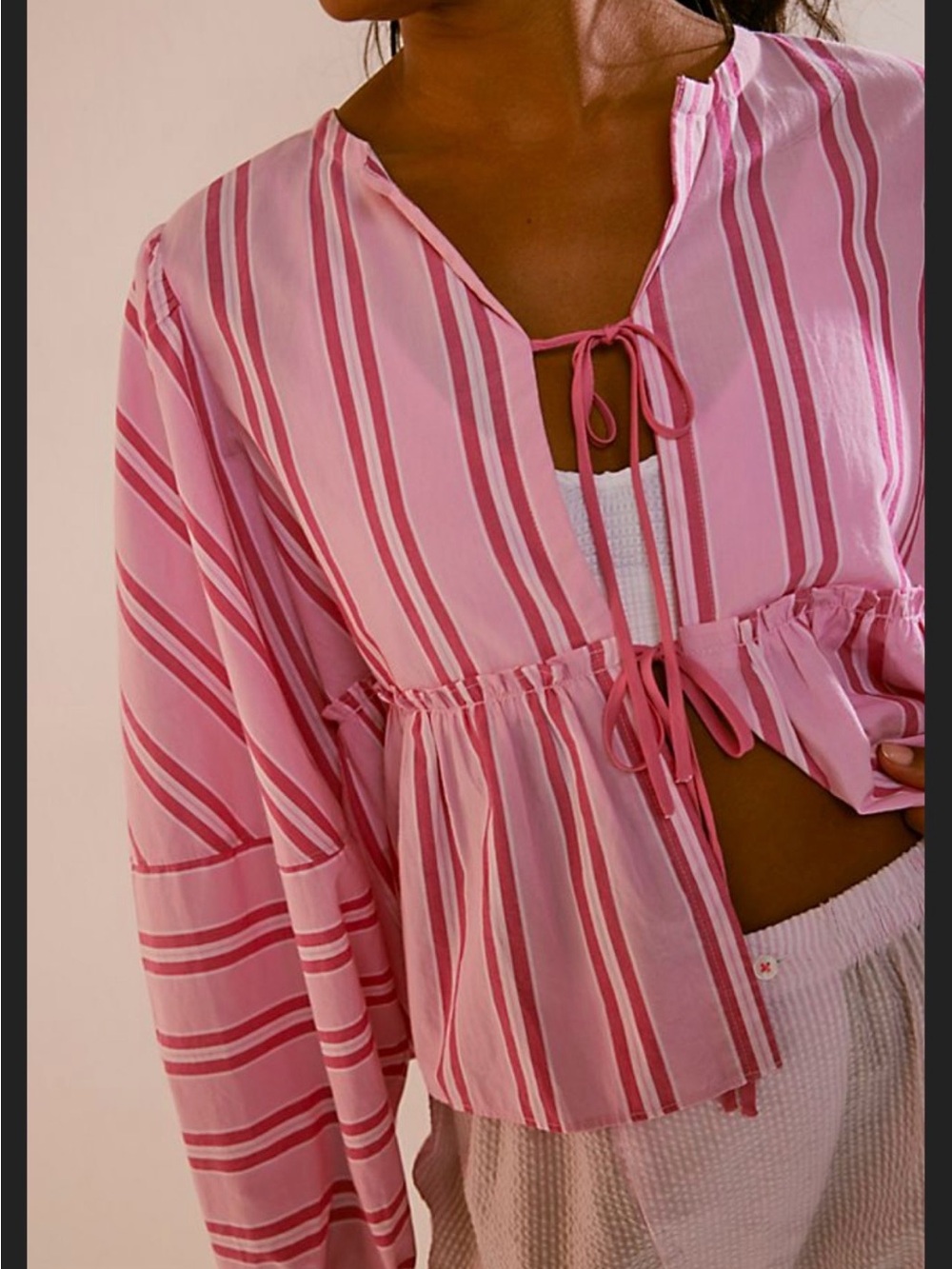 Free People Brunch Babe Blouse Pink